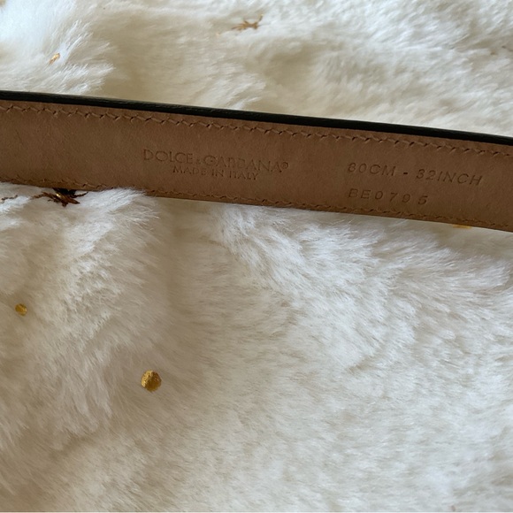 DOLCE AND GABBANA Patent Leather Gingham Pattern Belt AUTHENTIC - Picture 8 of 10